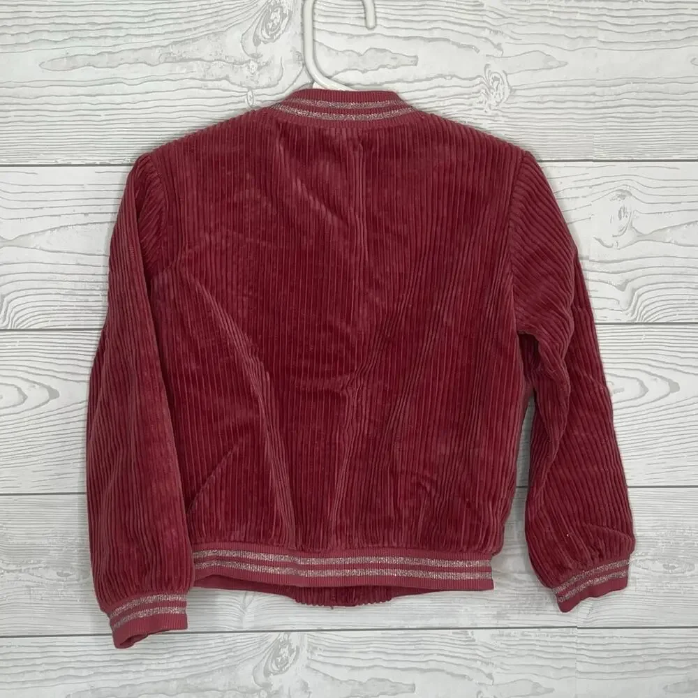 Gymboree dusty rose Corduroy bomber jacket girls size XS(4)